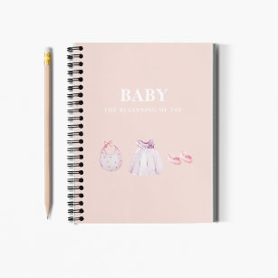 Modern Elegant Pastel Blue Baby Gift For Mom To Be Notebook