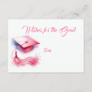 Modern Elegant Pastel Graduation Cap Enclosure Card