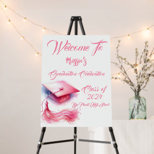 Modern Elegant Pastel Graduation Cap Foam Board