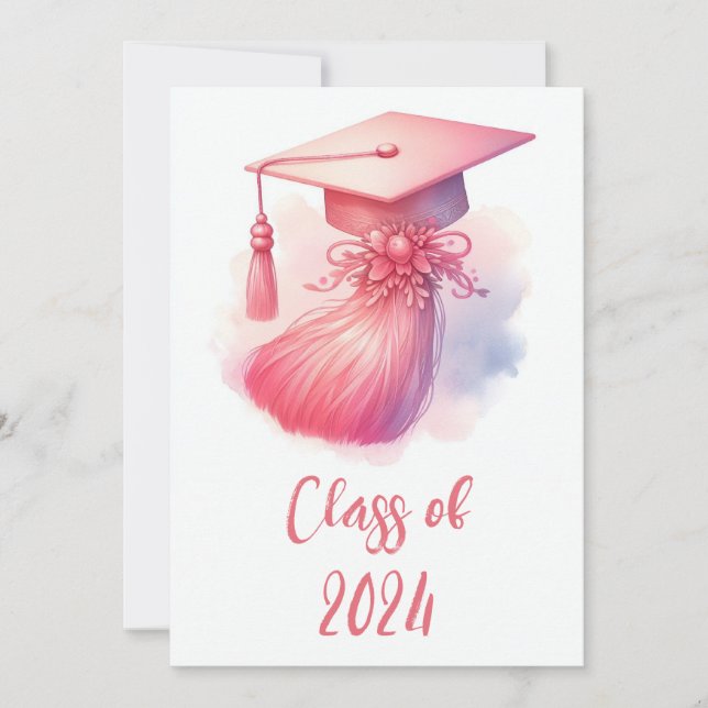 Modern Elegant Pastel Graduation Invitation (Front)