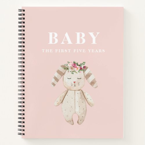 Modern Elegant Pastel Pink Baby Gift For Mom To Be Notebook
