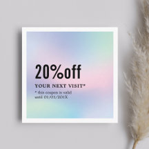 Modern Elegant Pastel White Beauty Coupon