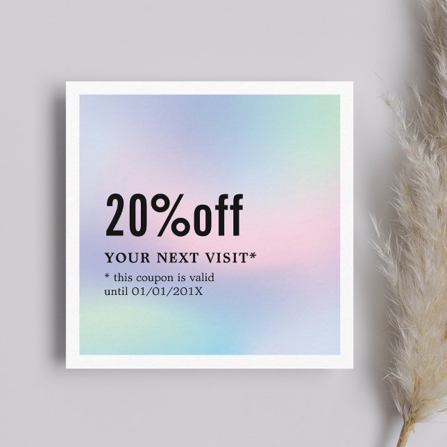 Modern Elegant Pastel White Beauty Coupon (Creator Uploaded)