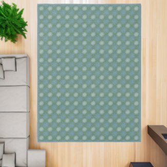 Modern Elegant Pattern Green Floral Art Border