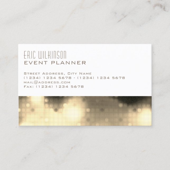 Modern elegant pattern template lights business card (Front)