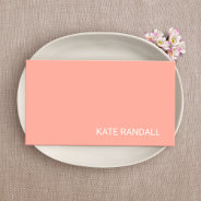 Modern Elegant  Peach Coral Beauty Professional Business Card at Zazzle