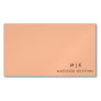 Modern Elegant Peach Fuzz Beauty Professional Business Card Magnet