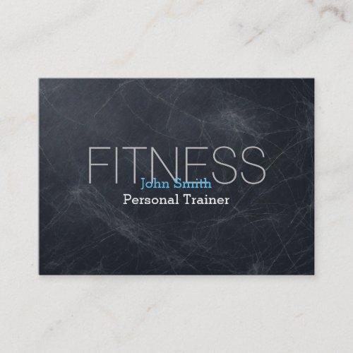 Modern Elegant Personal Fitness Trainer Chalkboard Business Card