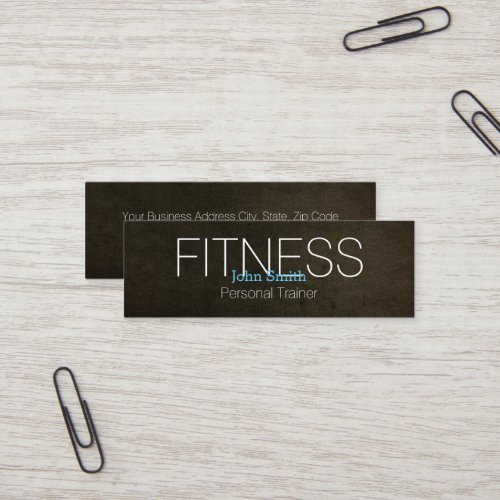 Modern Elegant Personal Fitness Trainer Mini Busin Mini Business Card