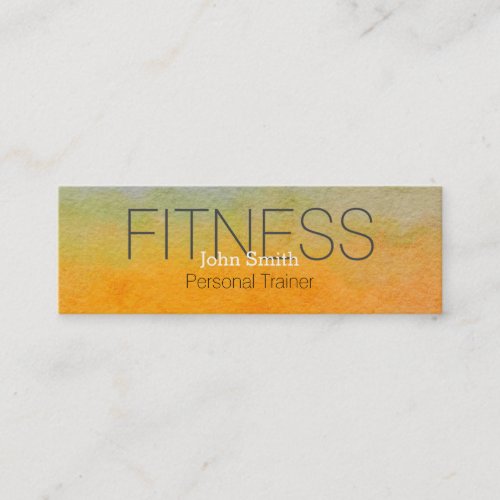 Modern Elegant Personal Fitness Trainer Mini Business Card