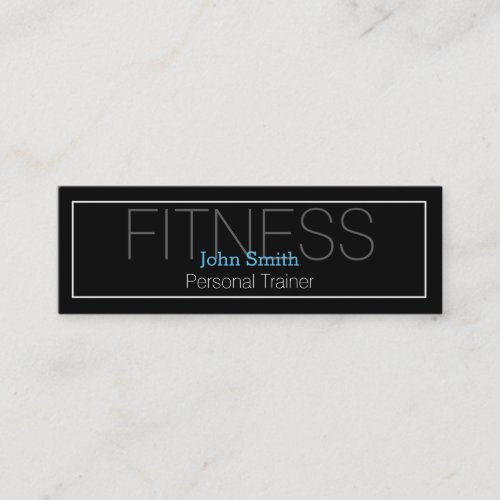 Modern Elegant Personal Fitness Trainer Mini Business Card
