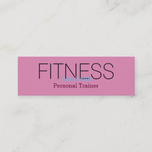 Modern Elegant Personal Fitness Trainer Mini Business Card