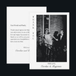 Modern Elegant Personalized Message Photo Wedding Thank You Card<br><div class="desc">This modern elegant wedding thank you card features your photo and personalized message.</div>