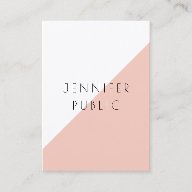 Modern Elegant Personalized Minimalistic Template Business Card (Front)