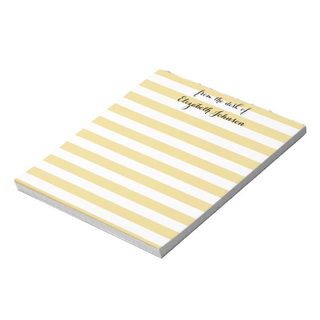 Modern Elegant Personalized School Teachers Name Notepad (Rotated)