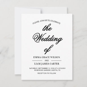 Modern Elegant Personalized Wedding Invitation