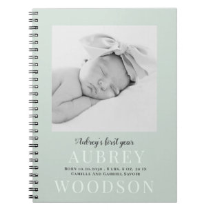 Modern Elegant Photo Baby's First Year Journal