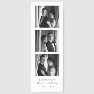 Modern Elegant Photo Booth Wedding Save the Date Bookmarks