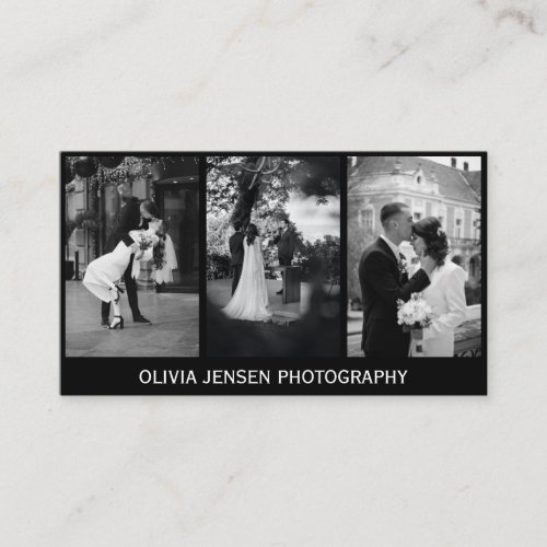 Modern elegant photo collage photograph  business card