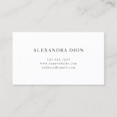Modern elegant photo collage photography business card (Back)