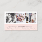 Modern elegant photo collage photography business card (Front)