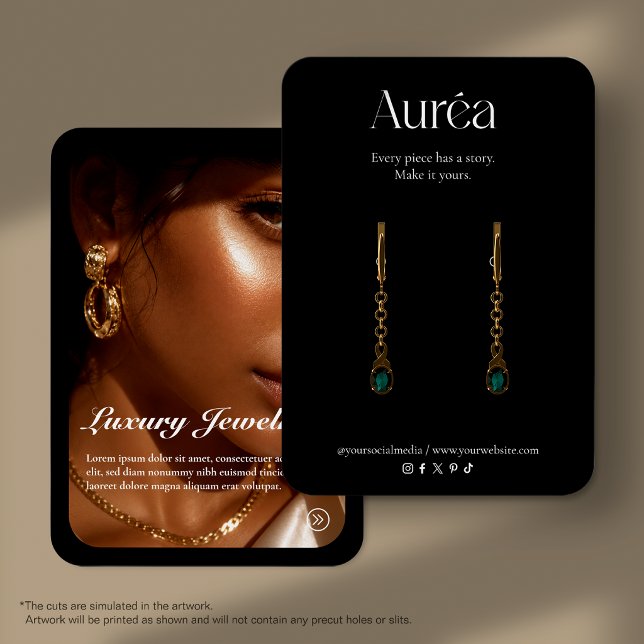 Modern Elegant Photo Earring Display Card (Creator Uploaded)