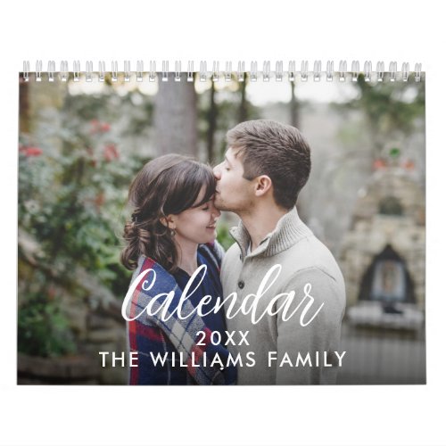 Modern Elegant Photo Family Calendar
