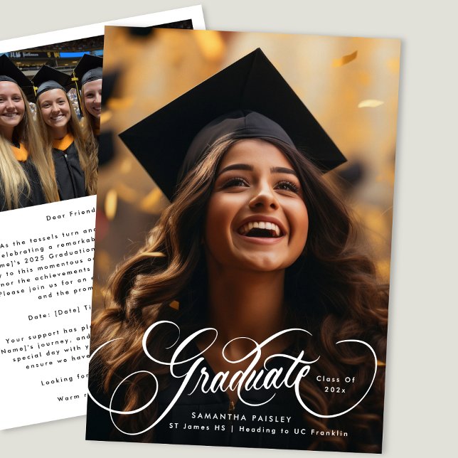 Modern Elegant Photo Graduation | Class of 2026 Announcement (Creator Uploaded)