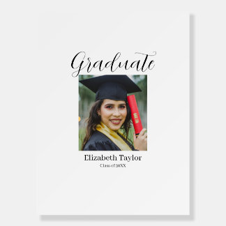 Modern Elegant Photo Graduation Guest Signature Foam Board