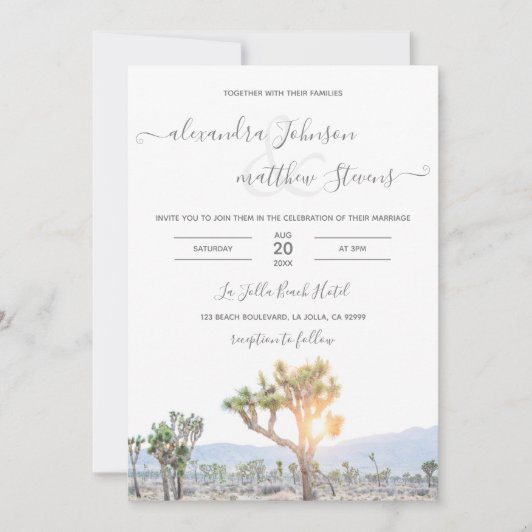Joshua Tree Wedding: boho wedding invitation