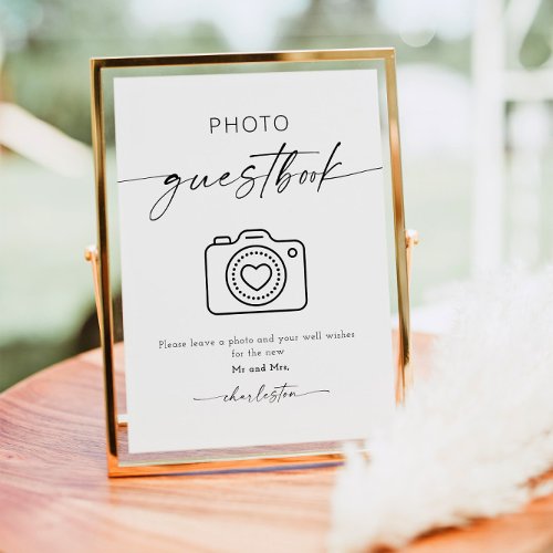 Modern Elegant Photo Polaroid Guestbook Sign
