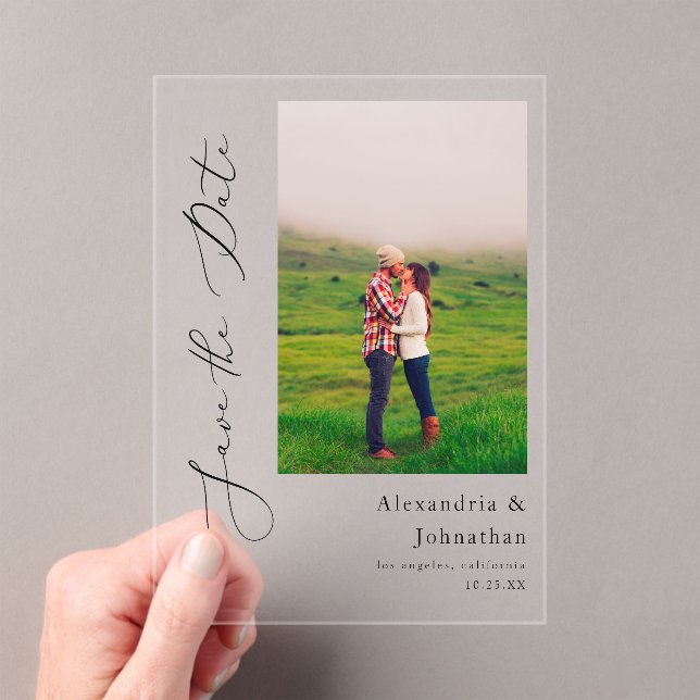 Modern Elegant Photo Save the Date  (Insitu (Handheld))