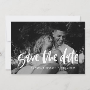 Modern elegant photo Save the Date Announcement