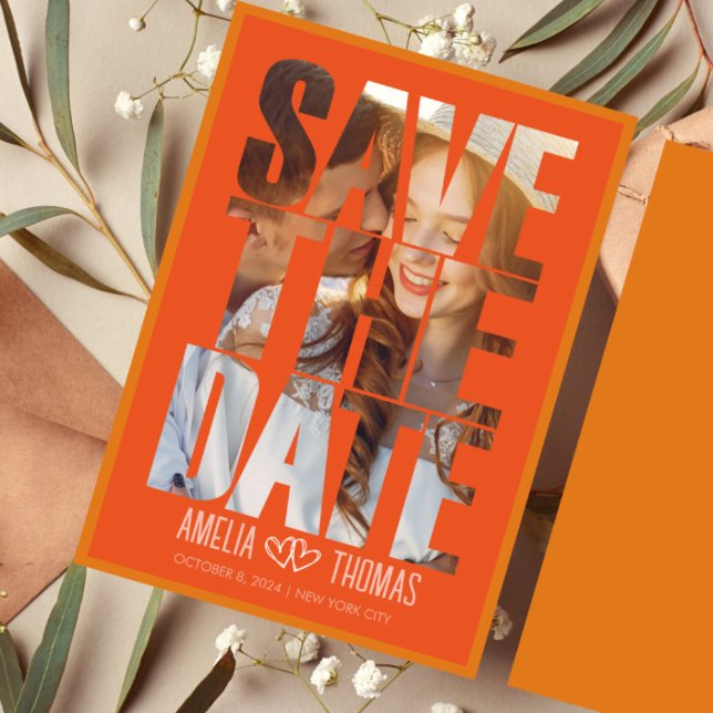 Modern Elegant Photo Save the Date Wedding Invitation (Creator Uploaded)