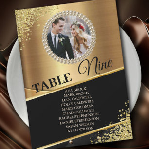 Modern Elegant Photo Seating Chart Card