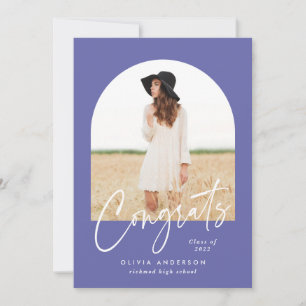 Modern elegant photo typography purple graduation