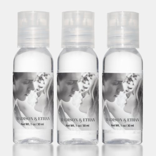 Modern Elegant Photo Wedding Favor Hand Sanitizer