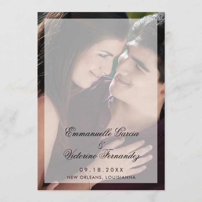 Modern Elegant Photo Wedding Program (Front)