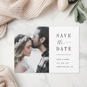 Modern Elegant Photo Wedding Save The Date