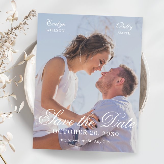 Modern elegant photo wedding  save the date (Creator Uploaded)