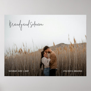 Modern Elegant Photo Wedding Sign