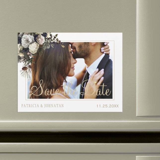Modern elegant picture chic wedding save the date (Creator Uploaded)
