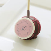 Modern Elegant Pink and Navy Girly 50th Birthday  Cake Pops (Front Insitu)