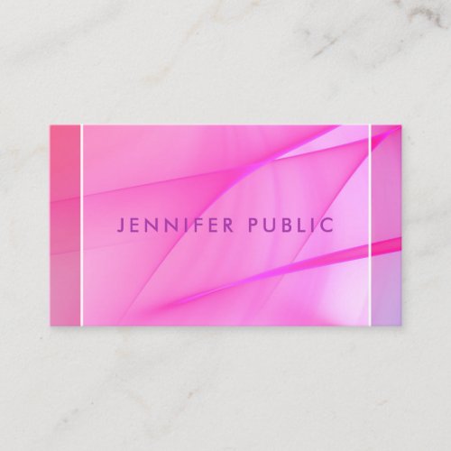 Modern Elegant Pink Blue Purple Template Trendy Business Card