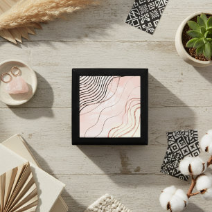 Modern Elegant Pink Bohemian Rose Gold Gift Box
