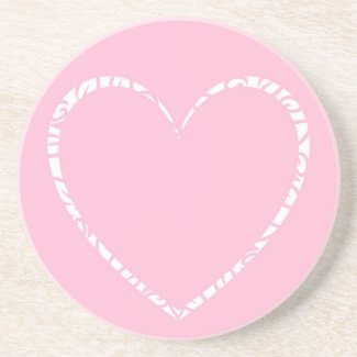 Modern, Elegant Pink Decorated Heart Art