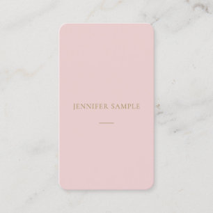 Modern Elegant Pink Gold Text Minimalist Template Business Card