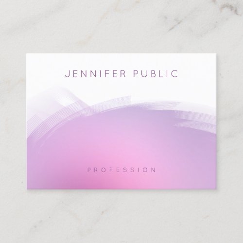 Modern Elegant Pink Purple Professional Template Business Card