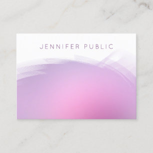 Modern Elegant Pink Purple Professional Template Business Card