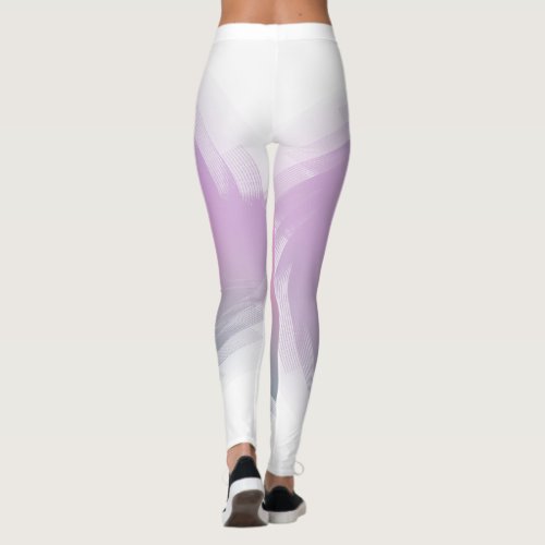 Modern Elegant Pink Purple White Template Trendy Leggings